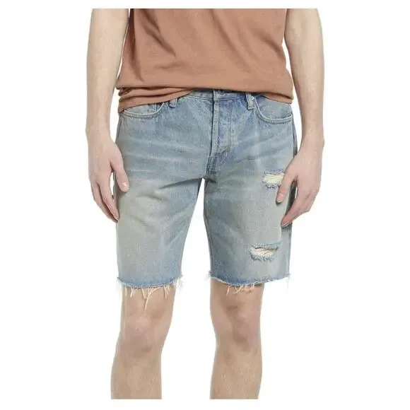 AllSaints Switch Ripped Damaged Cutoff Denim Shorts Size 30